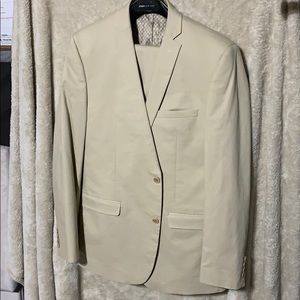 Men’s Tan Bar III Slim Fit Suit - 44L